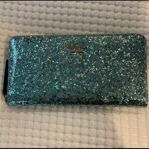 Kate Spade Coates glitter checkbook wallet